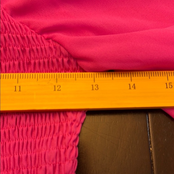 Pink Ruffled Puff Sleeve Smocked Top - Picture 9 of 15